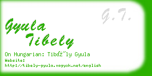 gyula tibely business card